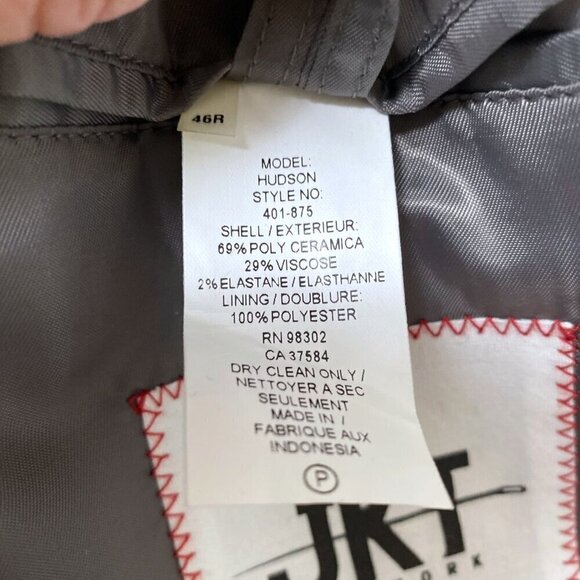 JKT NEW YORK Mens Jacket 46R Navy Blue Blazer Layered w/ Removable Collar Vest - Picture 11 of 14